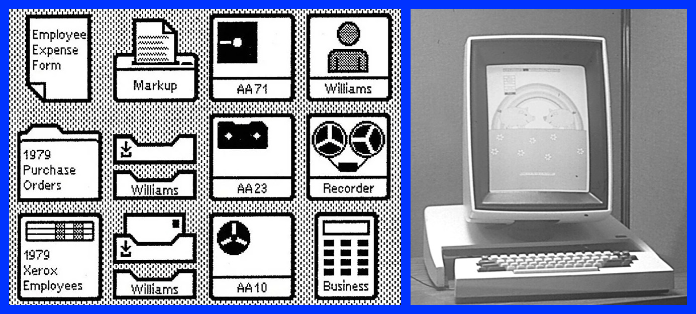 Les premiers pictogrammes d’interface, Xerox Alto (1973)